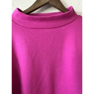LOFT Outlet Magenta Pink Cozy Mock Neck Fleece Pullover Sweatshirt Large NWOT thumbnail 4