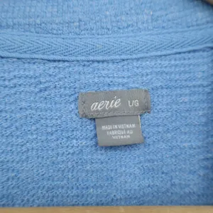Aerie Sweatshirt Womens Large Blue Beach Fleece Long Sleeve Crew Neck Pullover thumbnail 3