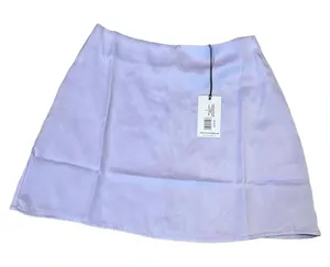 💜 WeWoreWhat Heather Purple Satin Mini Skirt 💫‎ NWT Size S Slip Style 💕 thumbnail 1