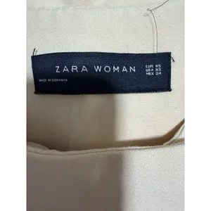 Zara Double Breasted Ruffle‎ Bottom Pea Coat Women's Size XS thumbnail 10