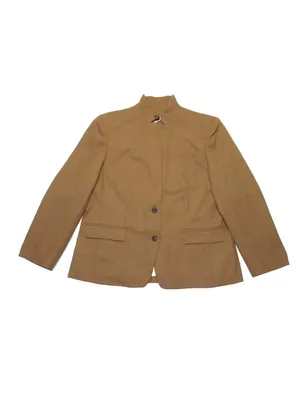 NWT J.Crew Standing Collar Blazer in Warm Camel Wool-blend Flannel Jacket 14 thumbnail 5