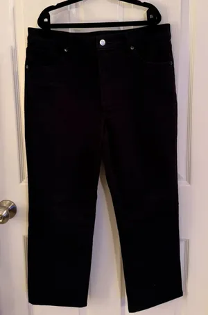 Express Black Jeans Denim Straight Ankle Mid Rise 10 Short / 10S thumbnail 1