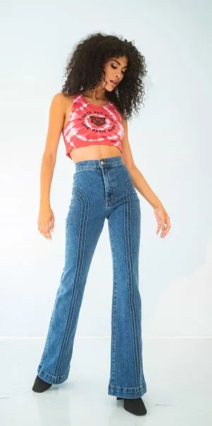 Revice Rollergirl Denim Flares  thumbnail 1