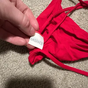 NWOT L*Space Hartley bikini top lipstick red thumbnail 5