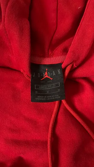 Red Nike Air Jordan cropped hoodie thumbnail 3