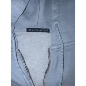 Brandy Melville Christy Hoodie Oversized Full Zip Womens One Size Light Blue thumbnail 4