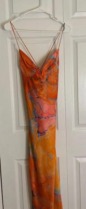Orange Marble Dress thumbnail 1