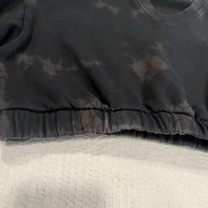 Alphalete v neck pullover cropped hoodie size M black tie dye thumbnail 4