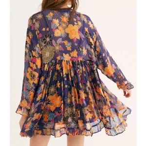 Free‎ People Everything and More Floral Tunic Dress Sz XS thumbnail 2