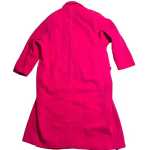 Vintage Wool Fuschia‎ Double Breasted Overcoat Made in USA Pink Heavy thumbnail 2