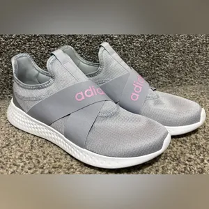 NWT adidas Puremotion Adapt Women’s Slip-On Tennis Shoes Gray Pink Size 12 thumbnail 3