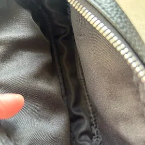 Steve Madden faux leather Black black belt bag waist pack retro moto grunge chic thumbnail 4