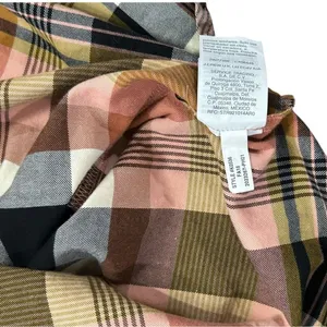 Madewell Plaid Flannel Shirt Button Long Sleeve Dark Academia Indie Sleaze thumbnail 5