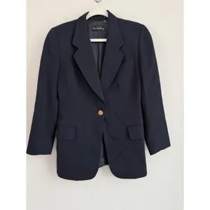Ann Freedberg Vintage‎ Blazer Women's Size 6 Navy Crawford Wool USA Preppy thumbnail 3
