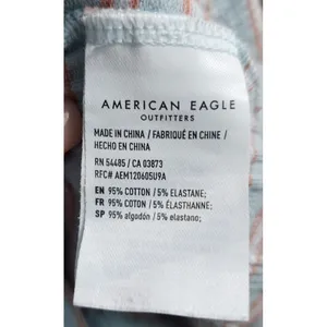 American‎ Eagle Plaid Crop Tank Top Ribbed Cotton Stretch Summer XS thumbnail 4