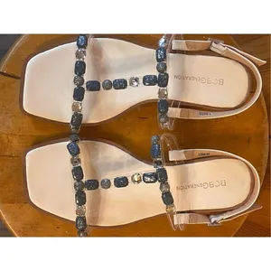 BCBGeneration Sandals Womens 7.5M Larabee Slingback Flats Multicolor Rhinestone thumbnail 8