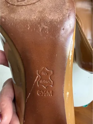 Tory Burch Tan Patent Leather Mary Jane Pumps with Logo Accent thumbnail 13