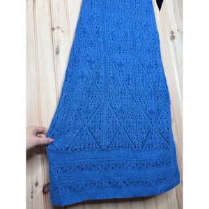 NWT Lulus Adorable Darling Blue Crochet Tie-Strap Midi Dress Holiday Gala Sz M thumbnail 5