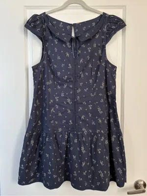 Free People Beasley Mini Dress in Navy Combo Floral thumbnail 3