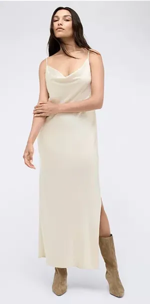 Kenneth Cole Women's Satin Cowl-Neck Maxi Slip Dress thumbnail 1