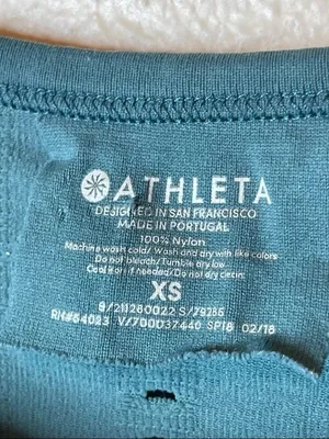 Athleta Teal Foothills Seamless Perforated Long Sleeve Top Size XS thumbnail 7