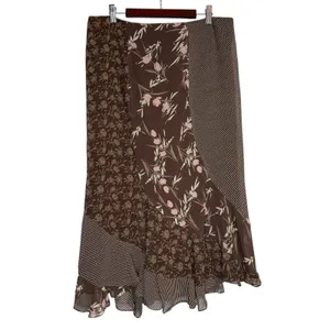 Vintage Y2K 90s‎ Midi Skirt Size 12 Floral Flare Witchy Fairy Grunge Whimsigoth thumbnail 3