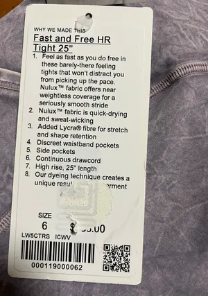 Lululemon Leggings Fast Free Tight 25” thumbnail 12