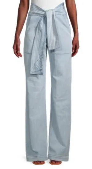 7 FOR ALL MANKIND Belted Wide-Leg Jeans thumbnail 1