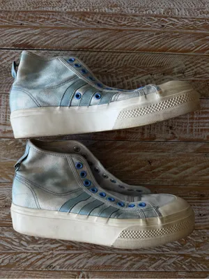 ☁️ Adidas Nizza 2” High Platform Cloud Blue Sneakers ☁️ ~ Women’s 8.5 thumbnail 3
