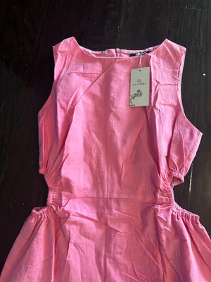 Hot Pink Midi Dress thumbnail 3