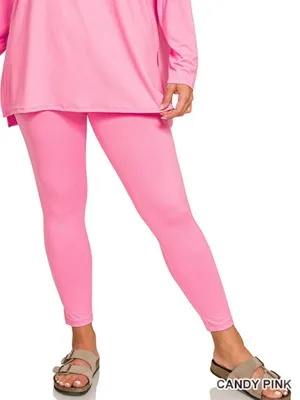 NEW!Plus Size Candy Pink brushed soft microfiber loungewear set Size 2X thumbnail 3
