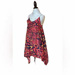 Zimmermann Wanderlust Dip Flare Red Leopard Print Silk Dress Sz 0 Retail $350 thumbnail 4