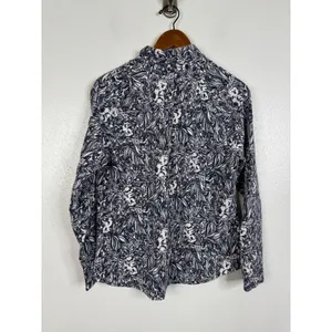 Lilly Pulitzer Skipper Popover Navy White Koala Floral Half Zip Sweatshirt L thumbnail 2