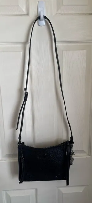 Harley Davidson Leather Crossbody Purse Black thumbnail 1