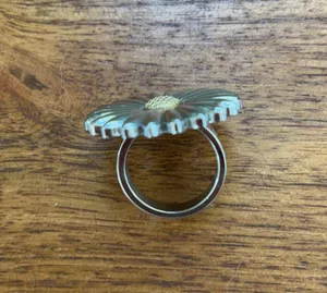 Large Daisy  & Gold Plated Ring thumbnail 6