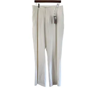 FUNYYZO White Wide Leg Dress Pants Elastic Waist Career‎ Casual XL thumbnail 7