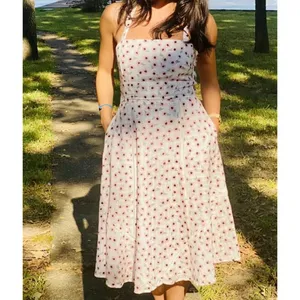 Hutch White Daisy Floral Midi Dress SIZE 12 Apron Designer Cottage Sundress $370 thumbnail 8