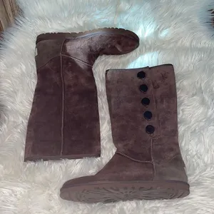 UGG Lo Pro Mid Calf Button Boot - Chocolate Brown thumbnail 2