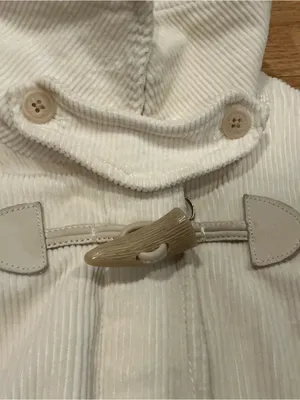 Ralph Lauren corduroy toggle jacket front horn-and-loop closure size XS beige thumbnail 5