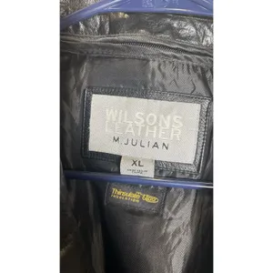 Wilson's Leather 'M. Julian' Jacket Coat‎ Lined Full Zip Men's XL Vintage Black thumbnail 2