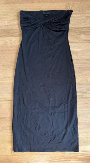 House of Harlow 1960 Strapless Black Midi Dress thumbnail 1