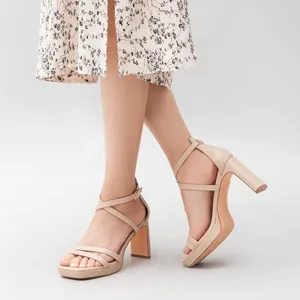 Greatonu Women's Heeled‎ Sandals Tan Size 10 thumbnail 1