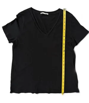 Reformation Organic Cotton Black V-Neck S thumbnail 4