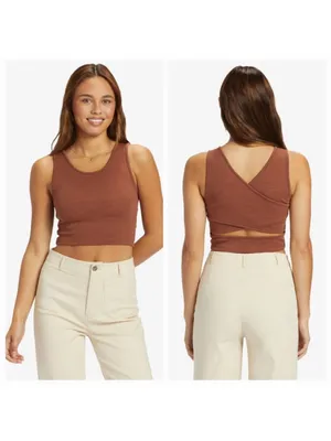 Roxy Ribbed Cross-Back Tank Top thumbnail 2