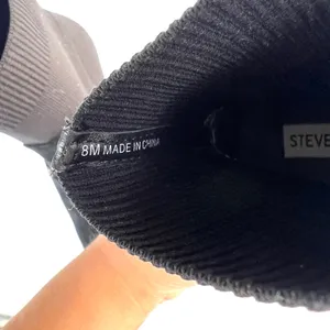 Steve Madden Richter Black Suede Sock Ankle Boots Block Heel Pointed Women‎ Sz 8 thumbnail 6