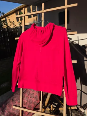 DKNY Sport Small Pink Sprint Mesh Relaxed Full-Zip Hoodie Top thumbnail 6