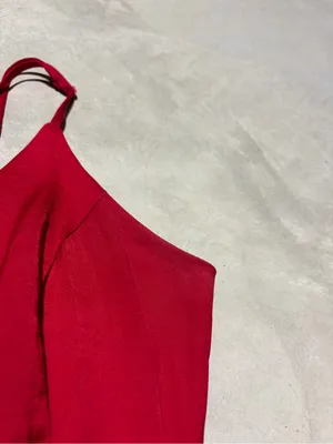 Intimately free people Red Ruffle Wrap Mini slip Dress large thumbnail 7