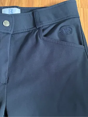 SmartPak Hadley Mid-Rise Knee Patch Breeches - Navy Blue, Size 28 R thumbnail 3