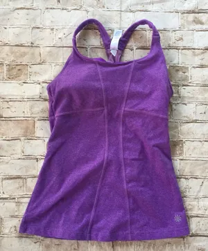 Athleta Purple Heather Sodha Tank Top Yoga‎ Workout XXS thumbnail 1