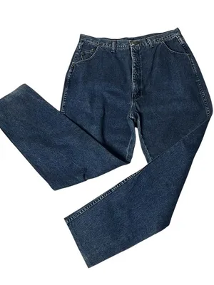 WRANGLER Silverlake Jeans Barebottom Blue Denim Dark Wash Size 19/20 VINTAGE thumbnail 11